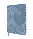 Katsushika Hokusai: The Great Wave 2026 Artisan Art Vegan Leather Diary Planner - Page to View with Notes
