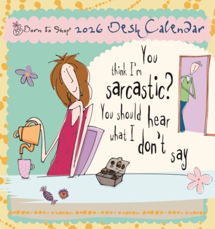 Born To Shop Easel Desk Calendar 2026
