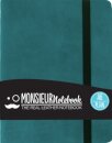 Monsieur Notebook - Real Leather A6 Turquoise Plain