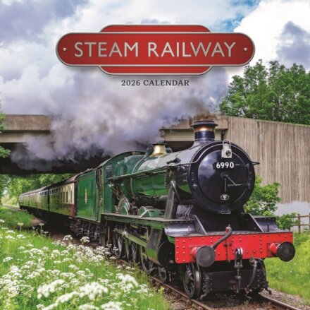 Steam Railway Square Wall Calendar 2026