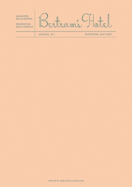 Fictional Hotel Notepads: Bertram's Hotel