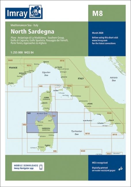 Imray Chart M8 : North Sardegna : 8