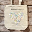 OS Map Premium Canvas Tote Bag - Lake District National Park