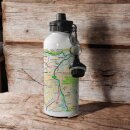 OS Map 600ml Metal Water Bottle - Brecon Beacons National Park