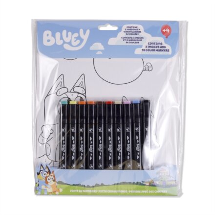 BLUEY COLOUR BY NUMBERS ACTIVITY SET