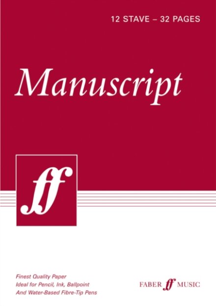 32-page A4 Manuscript Book, 12-stave