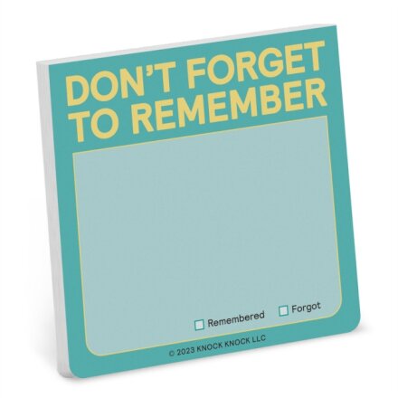 Knock Knock Don't Forget to Remember Sticky Note (Pastel)
