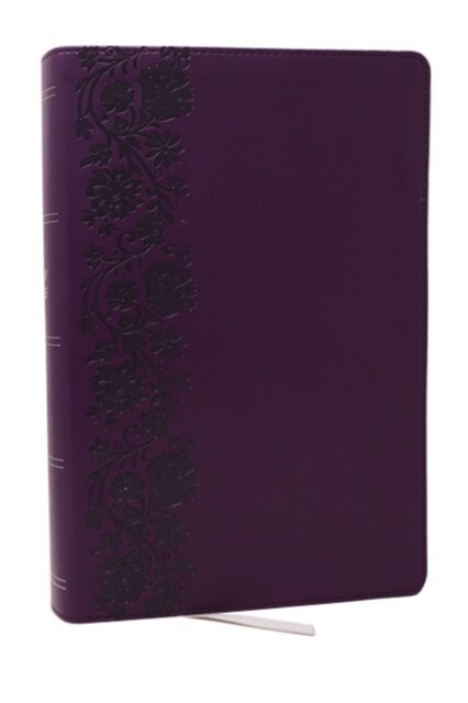 NKJV Giant Print End-of-Verse Reference Bible, Purple Leathersoft, Red Letter, Comfort Print