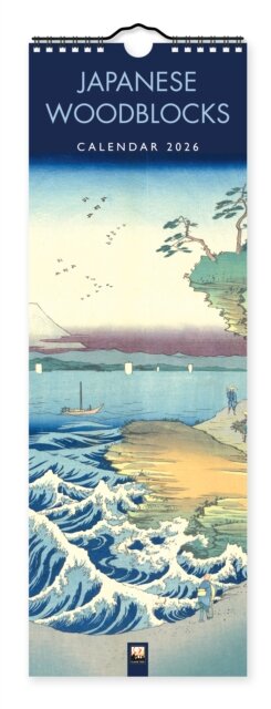 Japanese Woodblocks Slim Calendar 2026 (Art Calendar)
