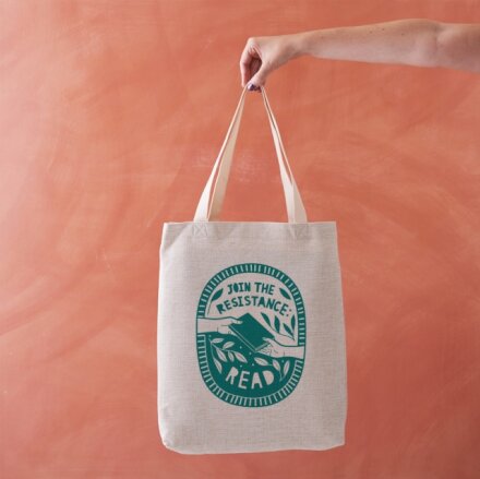 Join the Resistance. Read. - Literary Tote Bag
