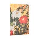 2026 Natsu (Rinpa Florals) Maxi 18-month Vertical Hardcover Flexi Dayplanner 2025-2026 (Elastic Band Closure)