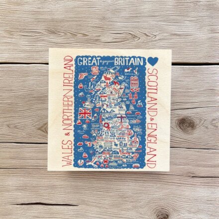 Julia Gash Wooden Coaster - Great Britain