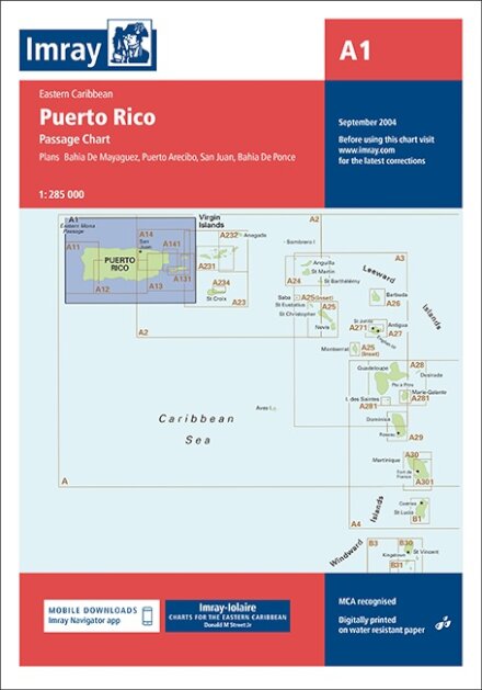 Imray Iolaire Chart A1 : Puerto Rico Passage Chart : A1