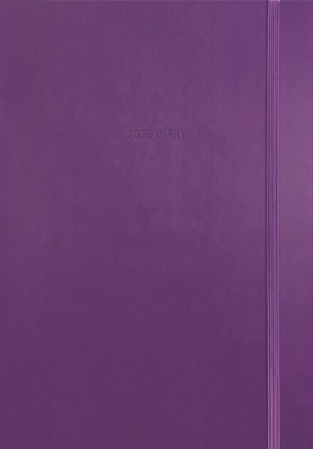 Purple Soft Touch A5 Diary 2026