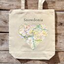 OS Map Premium Canvas Tote Bag - Snowdonia National Park