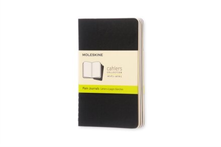 Moleskine Plain Cahier - Black Cover (3 Set)
