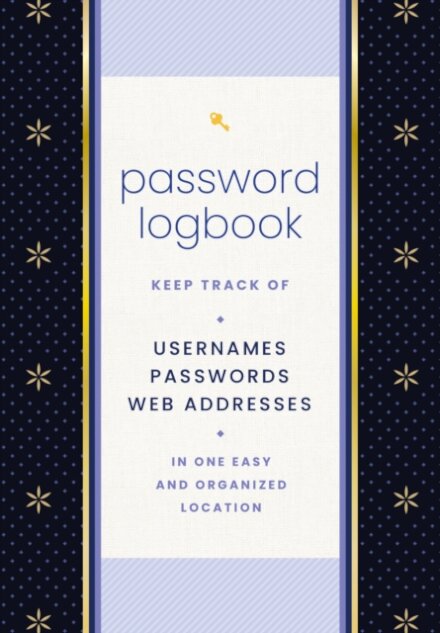 Password Logbook (Black & Gold)