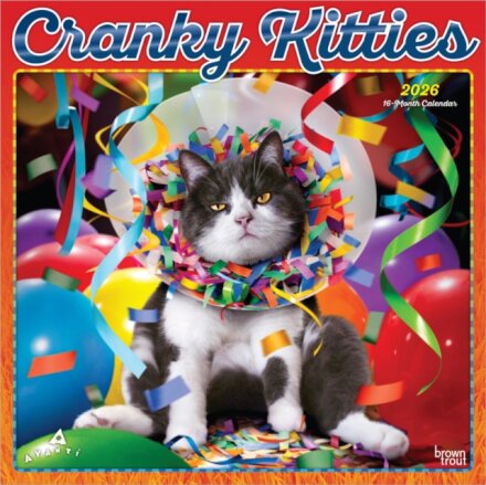 Avanti Cranky Kitties 2026 Square Flap Foil Calendar