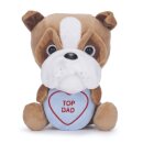 Love Hearts 7" Top Dad Bulldog Plush Gift