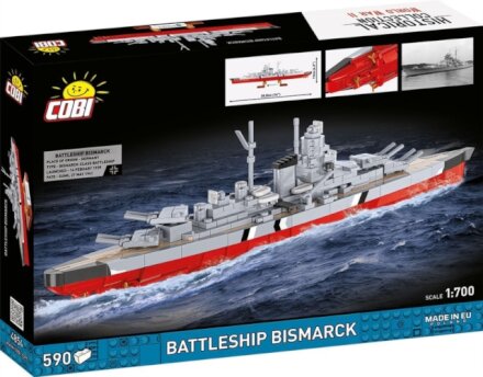 600 PCS HC  WWII /4854/ Battleship BISMARCK scale 1:700