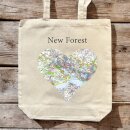 OS Map Premium Canvas Tote Bag - New Forest National Park