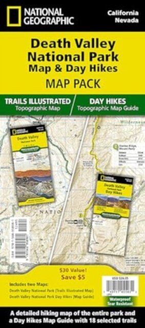 Death Valley National Park Map and Day Hikes