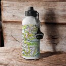 OS Map 600ml Metal Water Bottle - The Broads