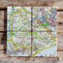 OS Map Ceramic Four Coaster Set - New Forest National Park