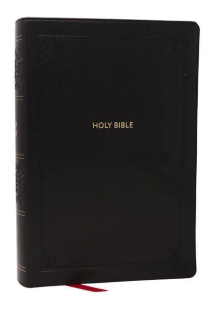 NKJV Giant Print End-of-Verse Reference Bible, Black Leathersoft, Red Letter, Comfort Print