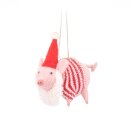 Festive Pig Felt Decoration