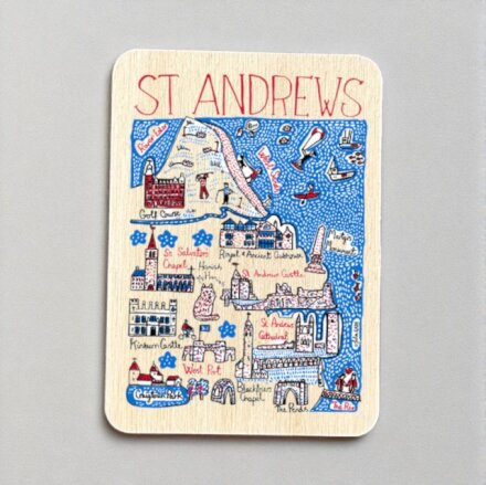 Julia Gash Wooden Magnet - St Andrews