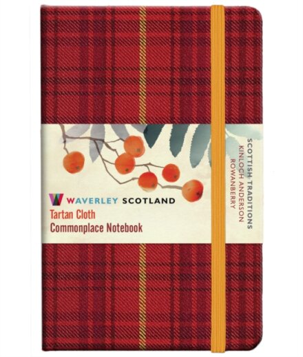 Waverley S.T. (M): Rowanberry Pocket Genuine Tartan Cloth Commonplace Notebook