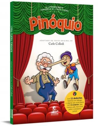 Pinóquio - Livro -Teatro Com Dedoches E Cenários