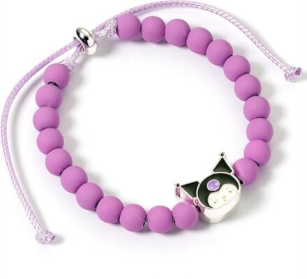 Hello Kitty Purple Beaded Bracelet with Kuromi Charm