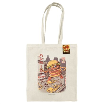 Ilustrata (Burgerzilla) Natural Tote Bag