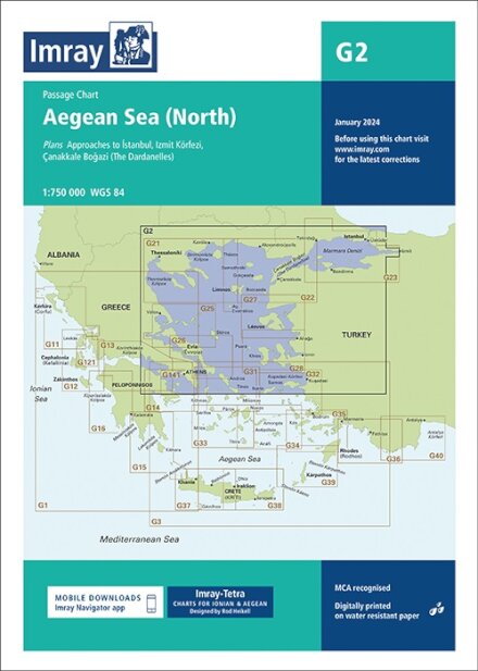 G2 Aegean Sea (North) : Passage Chart : G2