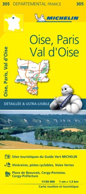 Oise, Paris, Val-d'Oise - Michelin Local Map 305