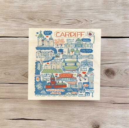 Julia Gash Wooden Coaster - Cardiff