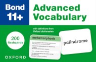 Bond 11+: Bond 11+ Advanced Vocabulary Flashcards: 200 flashcards ready for the 2026 exams (for GL Assessment & other 11 plus exams)
