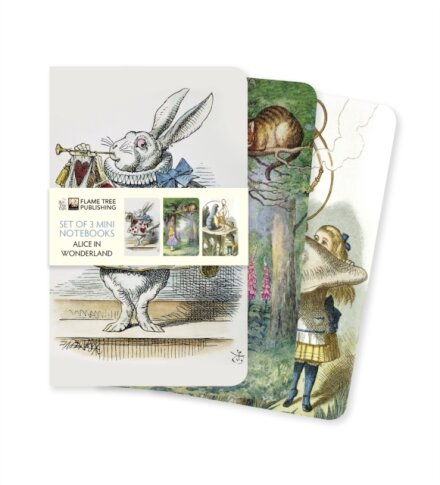 Alice's Adventures in Wonderland Set of 3 Mini Notebooks