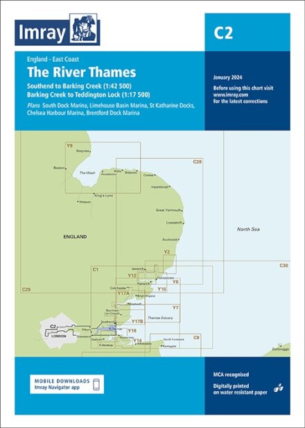 Imray Chart C2 : The River Thames : 2