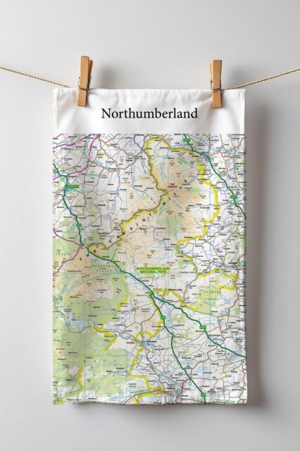 OS Map Tea-towel - Northumberland National Park