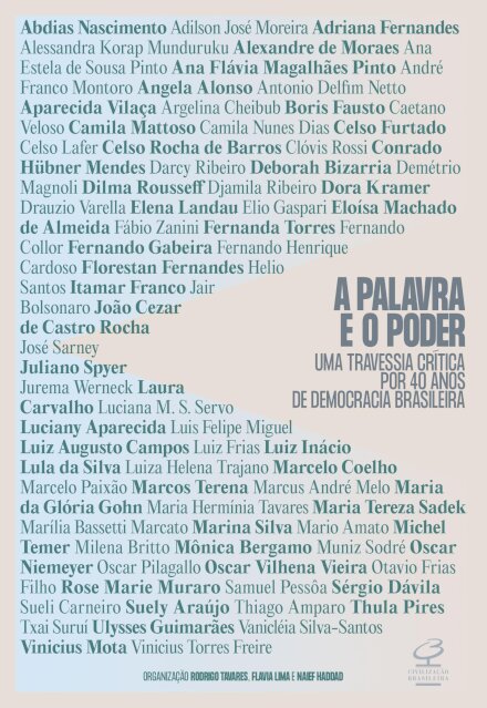Palavra e o poder, A: travessia 40 anos democracia br