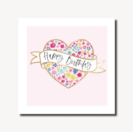 Pretty Lilly Birthday Floral Heart