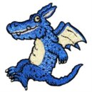 Blue Dragon Sew On Patch