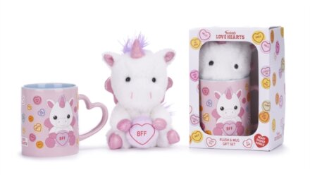 Love Hearts Unicorn Bff Mug And Plush Set