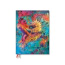 Humming Dragon (Android Jones Collection) Midi 12-month Horizontal Softcover Flexi Dayplanner 2025 (Elastic Band Closure)