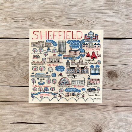 Julia Gash Wooden Coaster - Sheffield