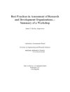 Best Practices in Assessment of Research and Development Organizations