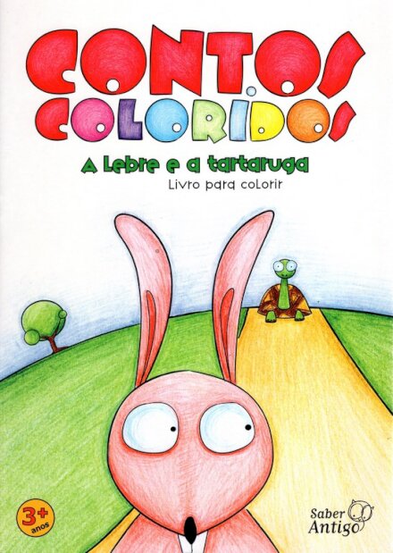 Contos coloridos – A Lebre e a tartaruga – Livro para colorir